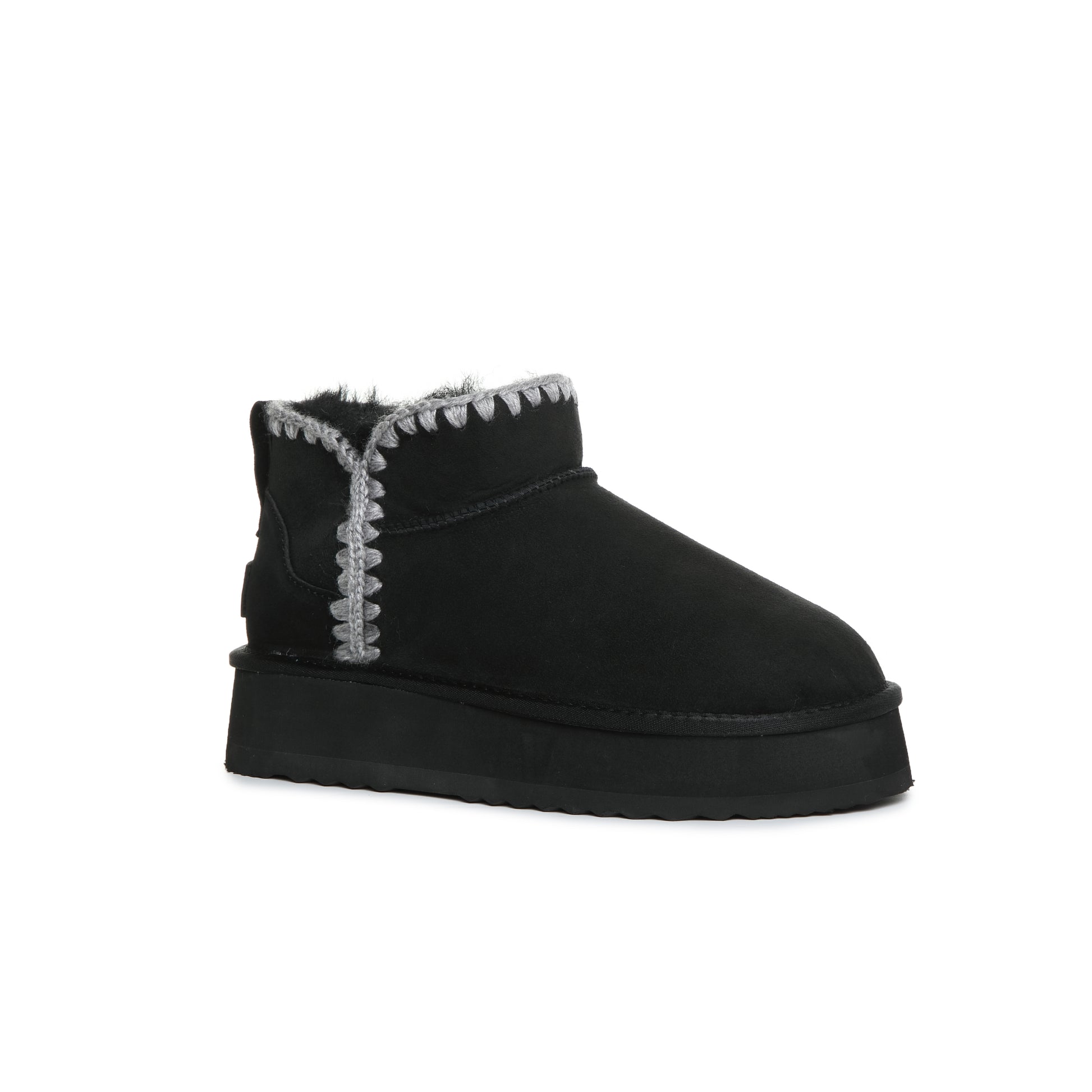 UGG Boots Women Men Australian Sheepskin Wool Knitted Platform