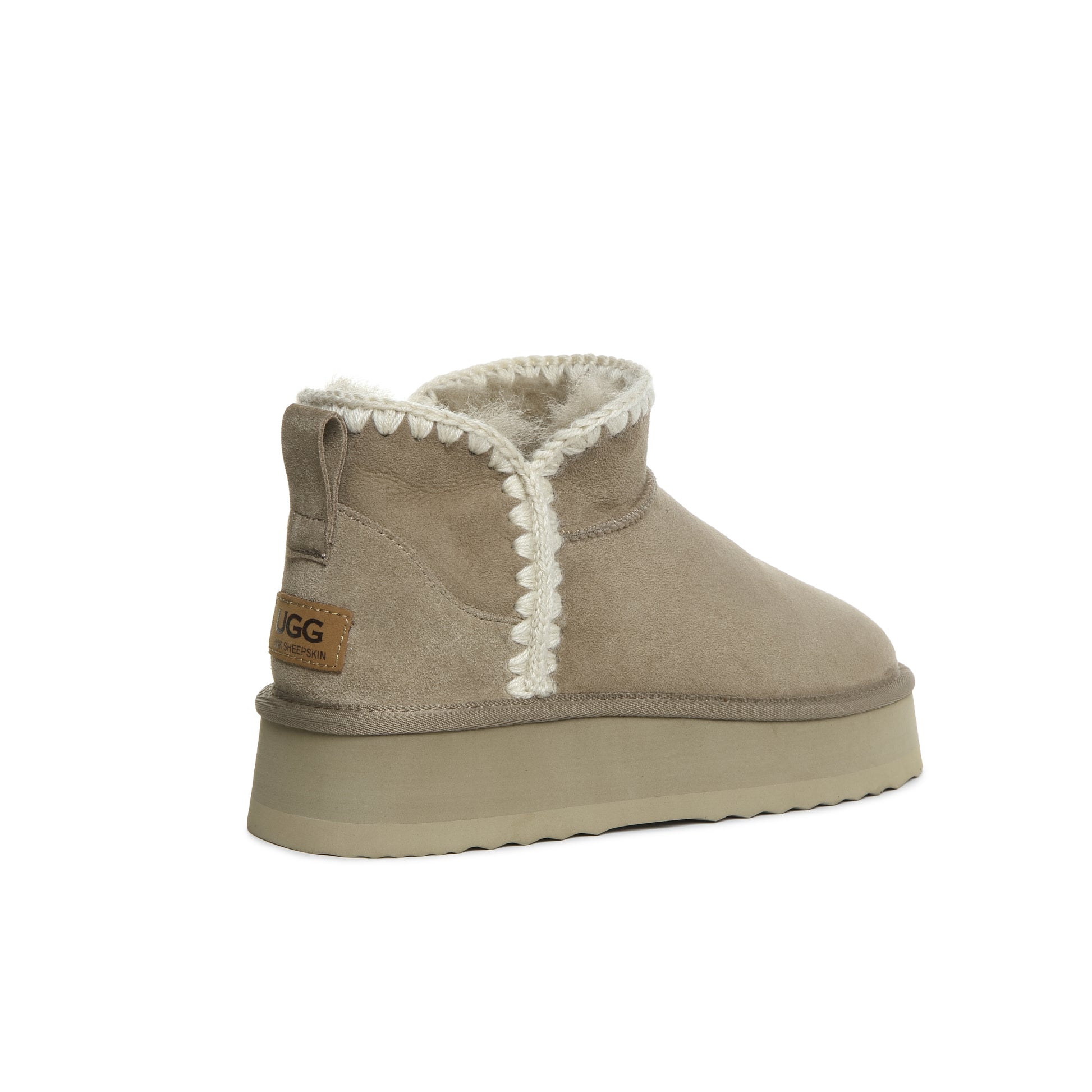 UGG Boots Women Men Australian Sheepskin Wool Knitted Platform