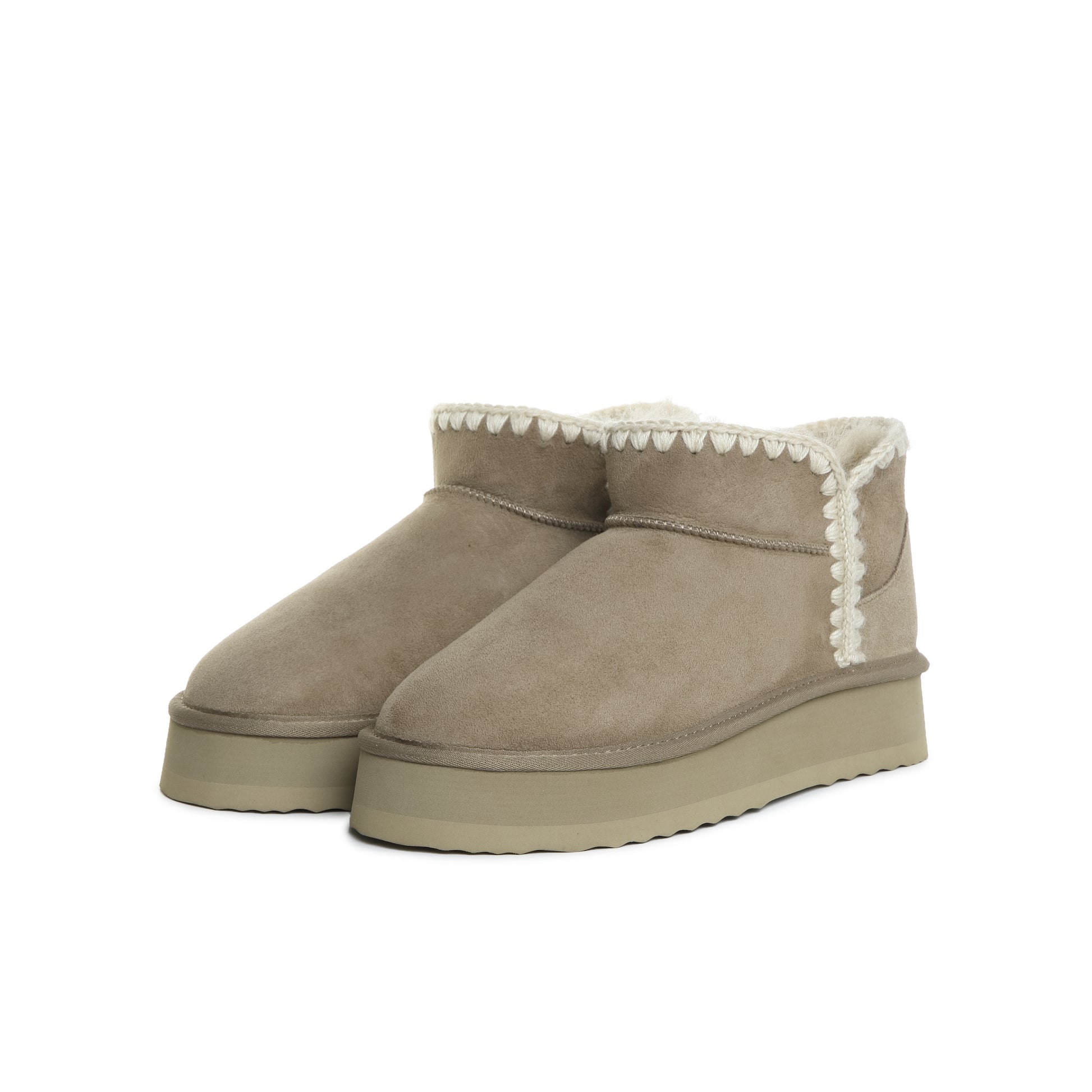 UGG Boots Women Men Australian Sheepskin Wool Knitted Platform