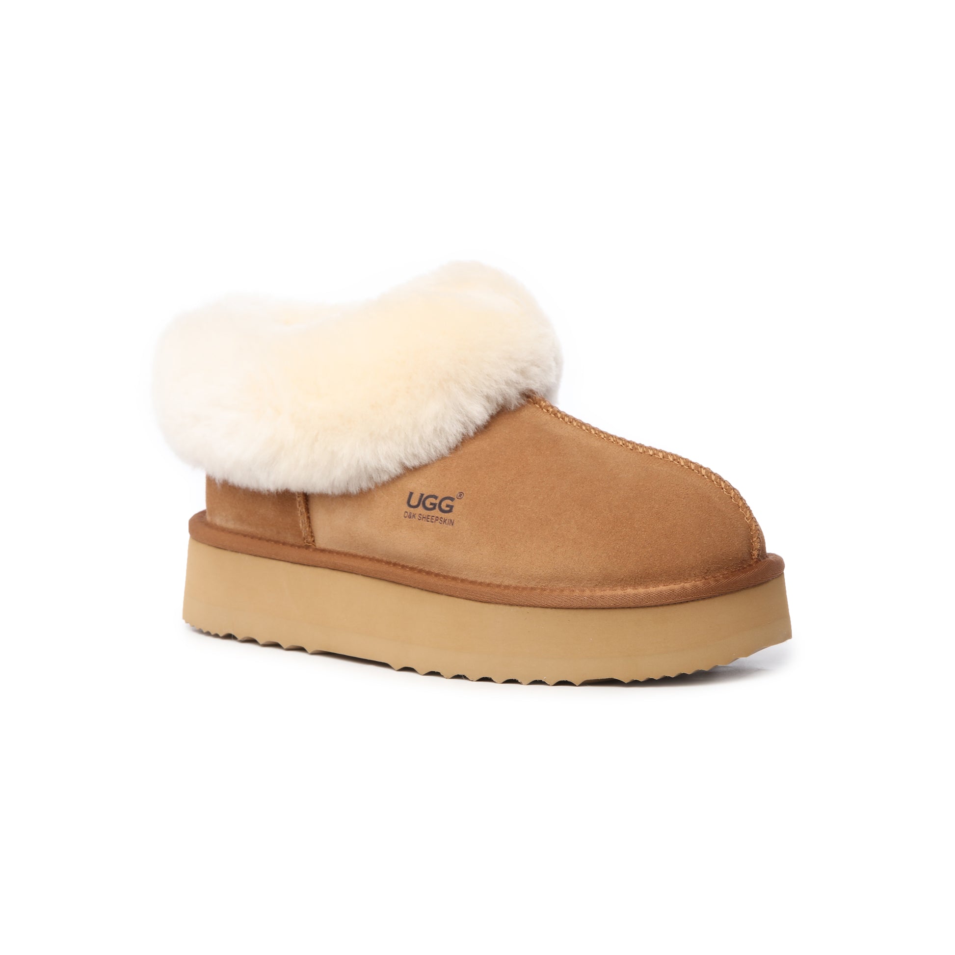 UGG Women’s Platform Fold Collar Slippers