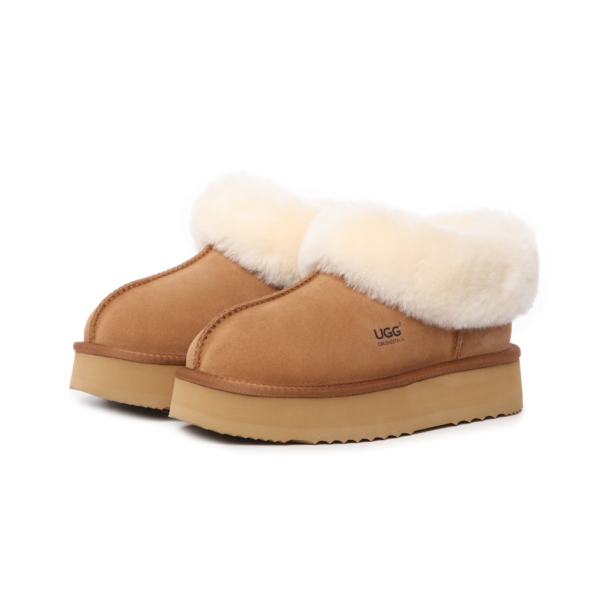 UGG Women’s Platform Fold Collar Slippers