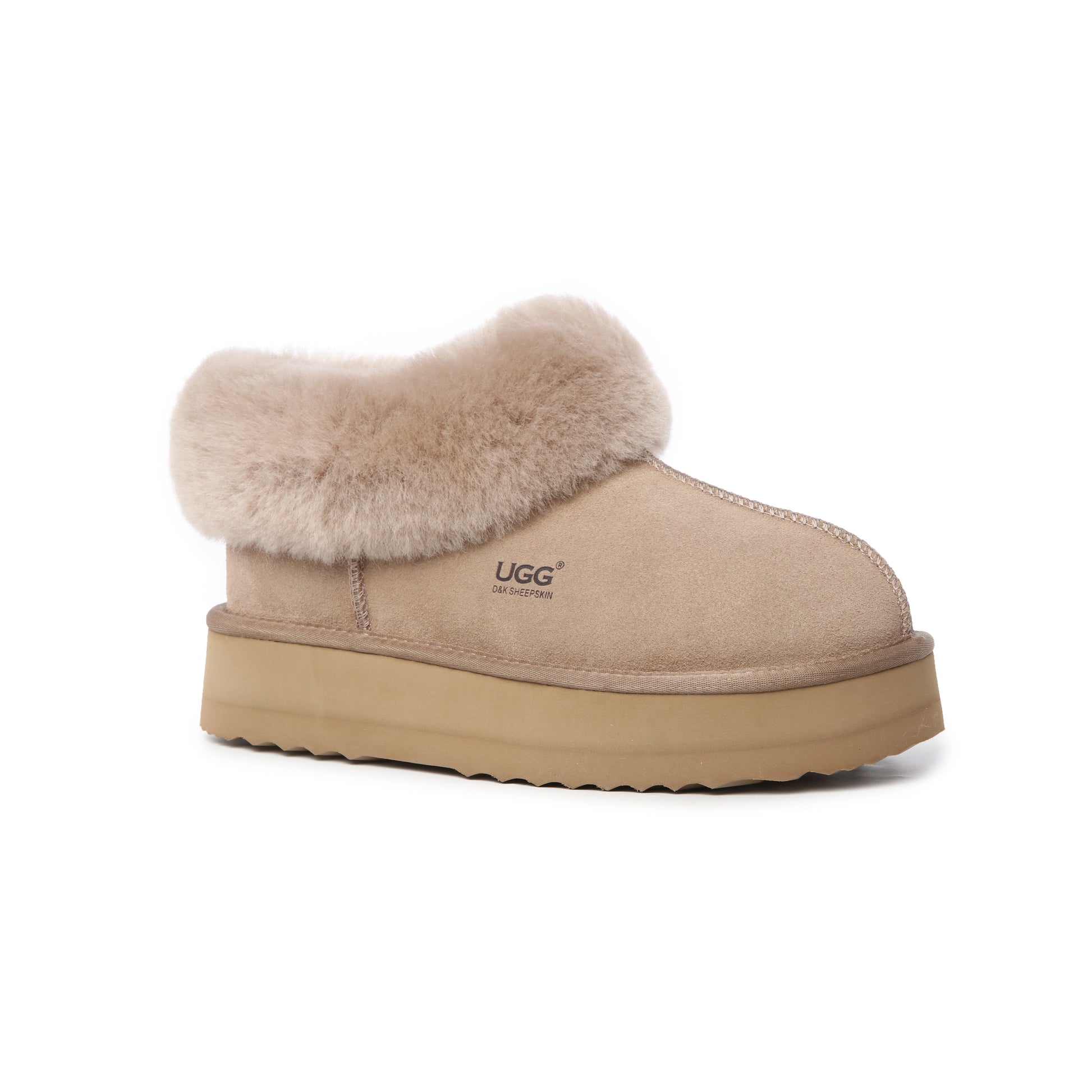 UGG Women’s Platform Fold Collar Slippers