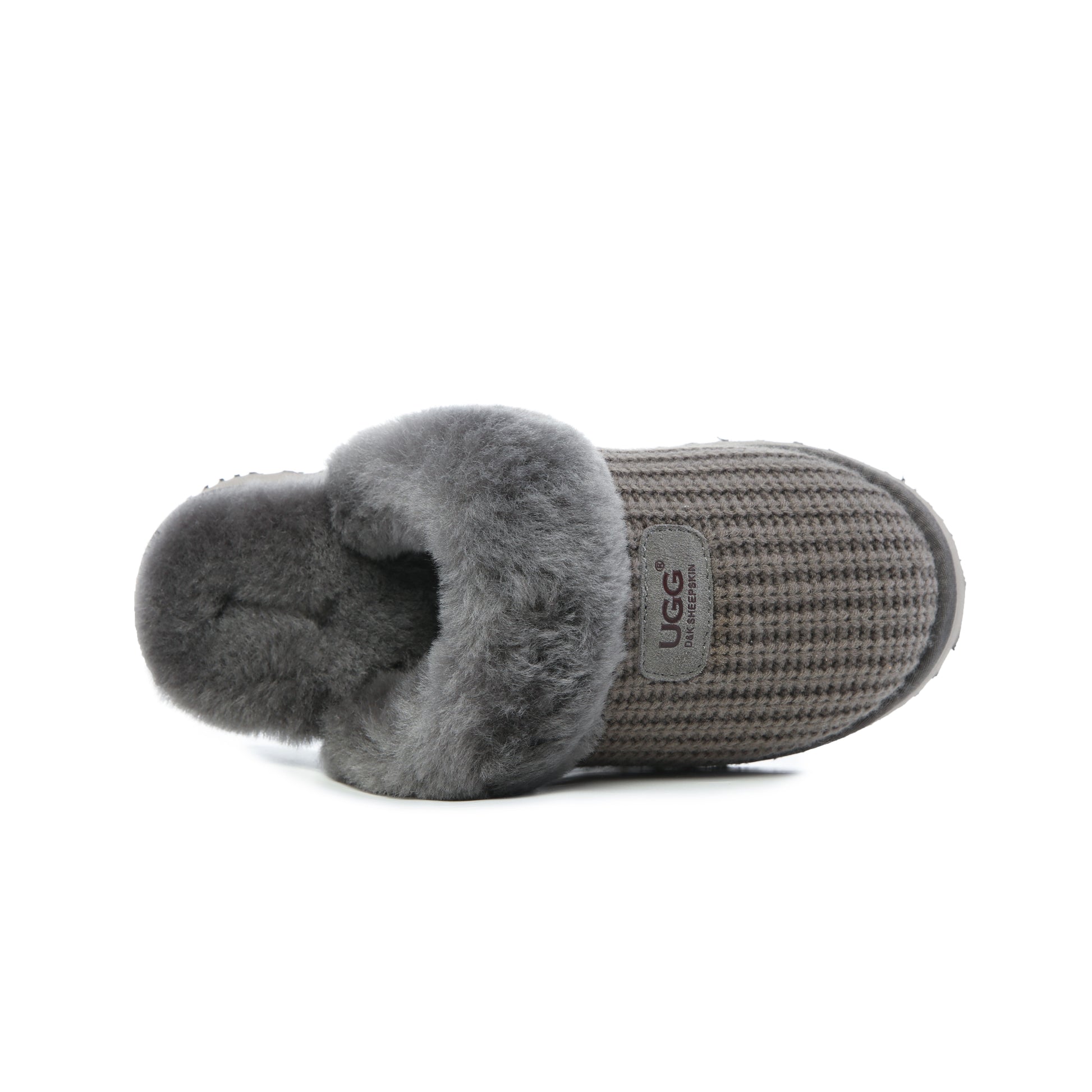 UGG Women’s Lucca Knit Sheepskin Wool Scuff Slippers