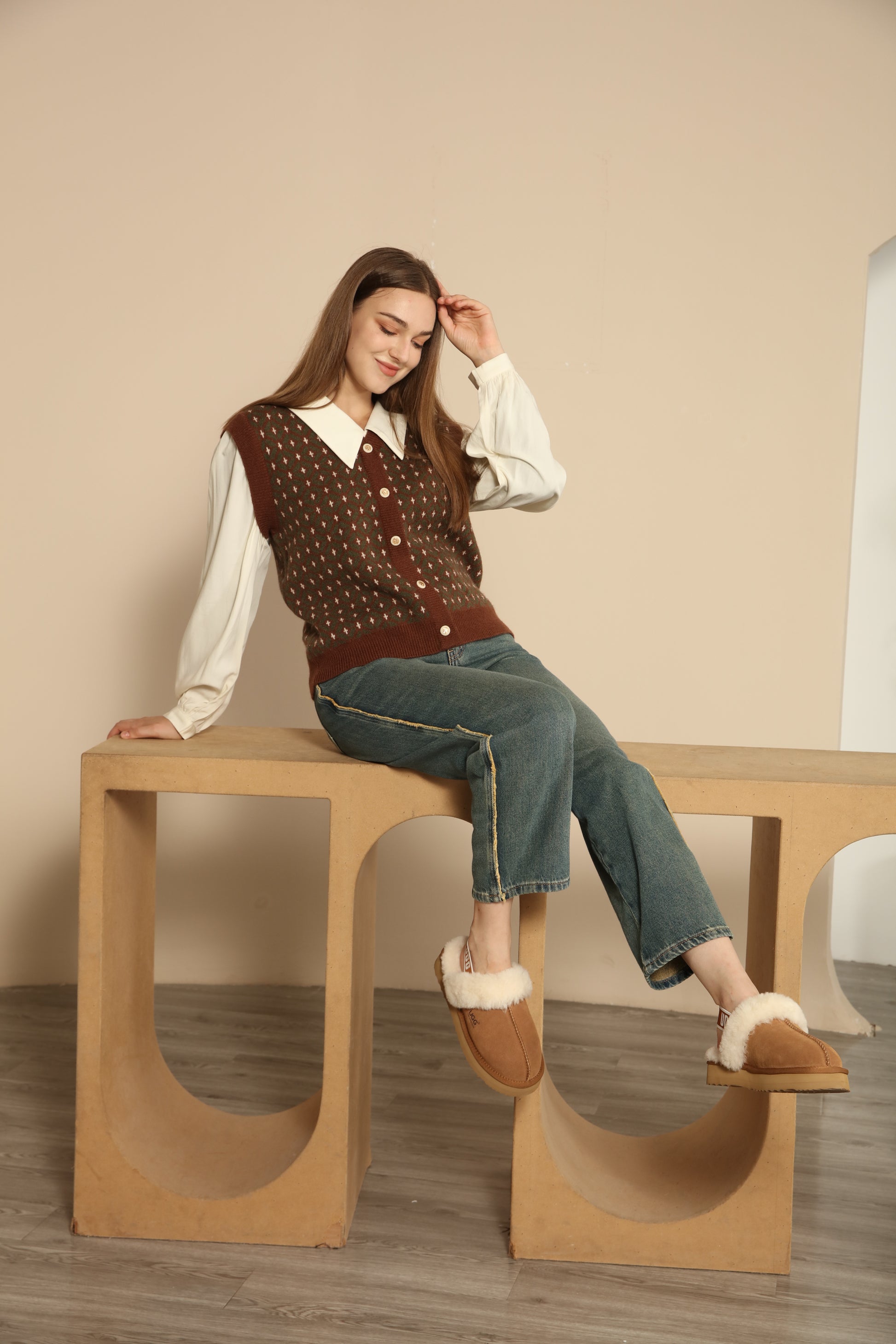 UGG Cora Suede Wool Slipper