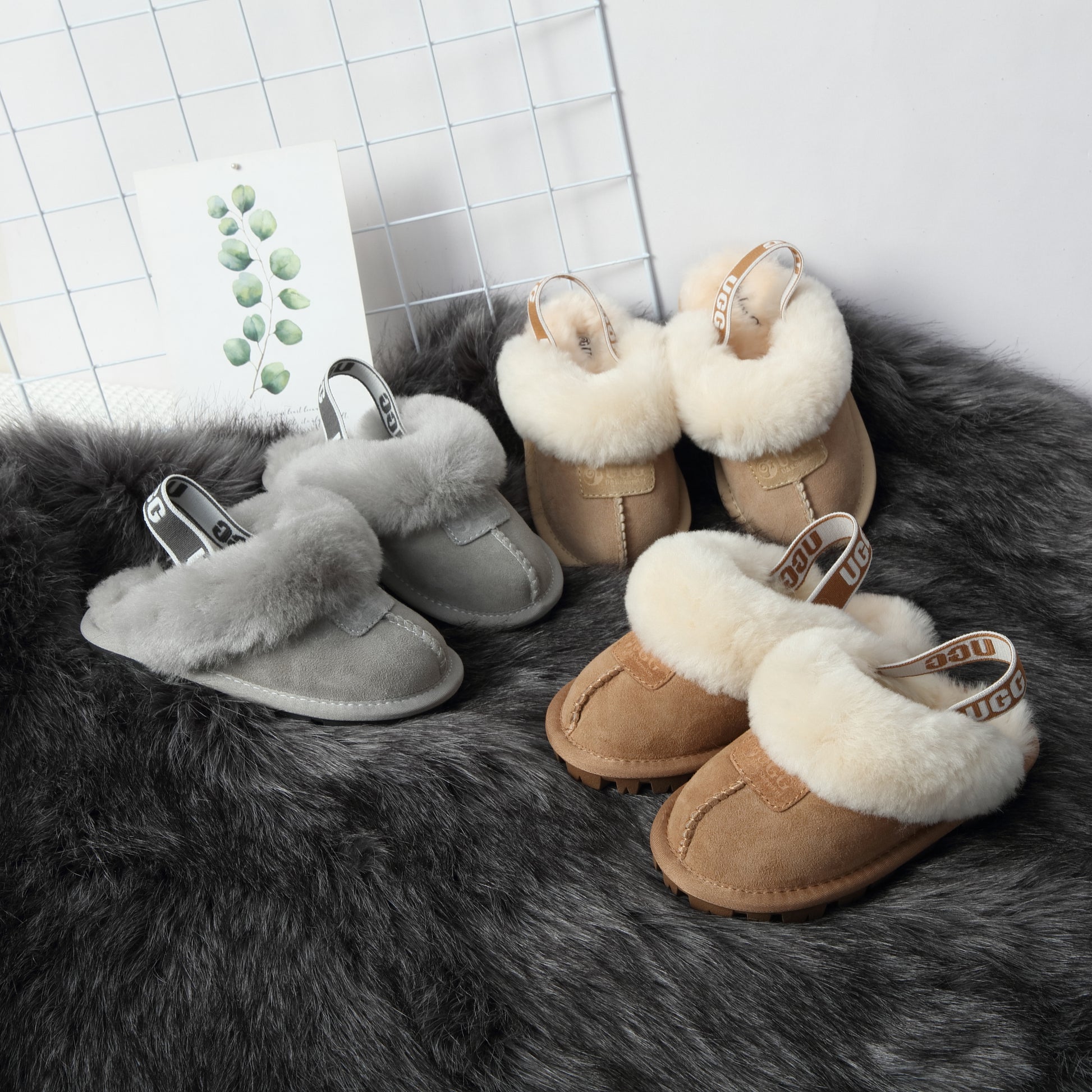 UGG Children Genuine AUS Sheepskin Wool Scuff Slide