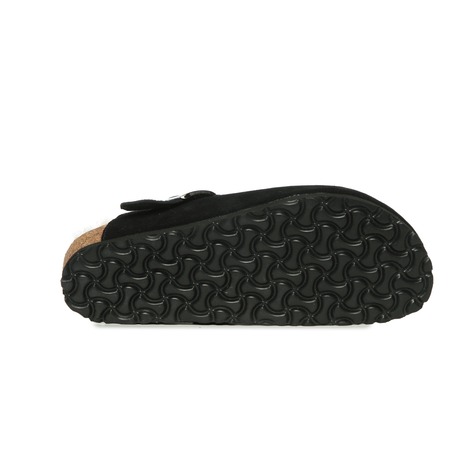 UGG Buckled Strap Wool Suede Clog