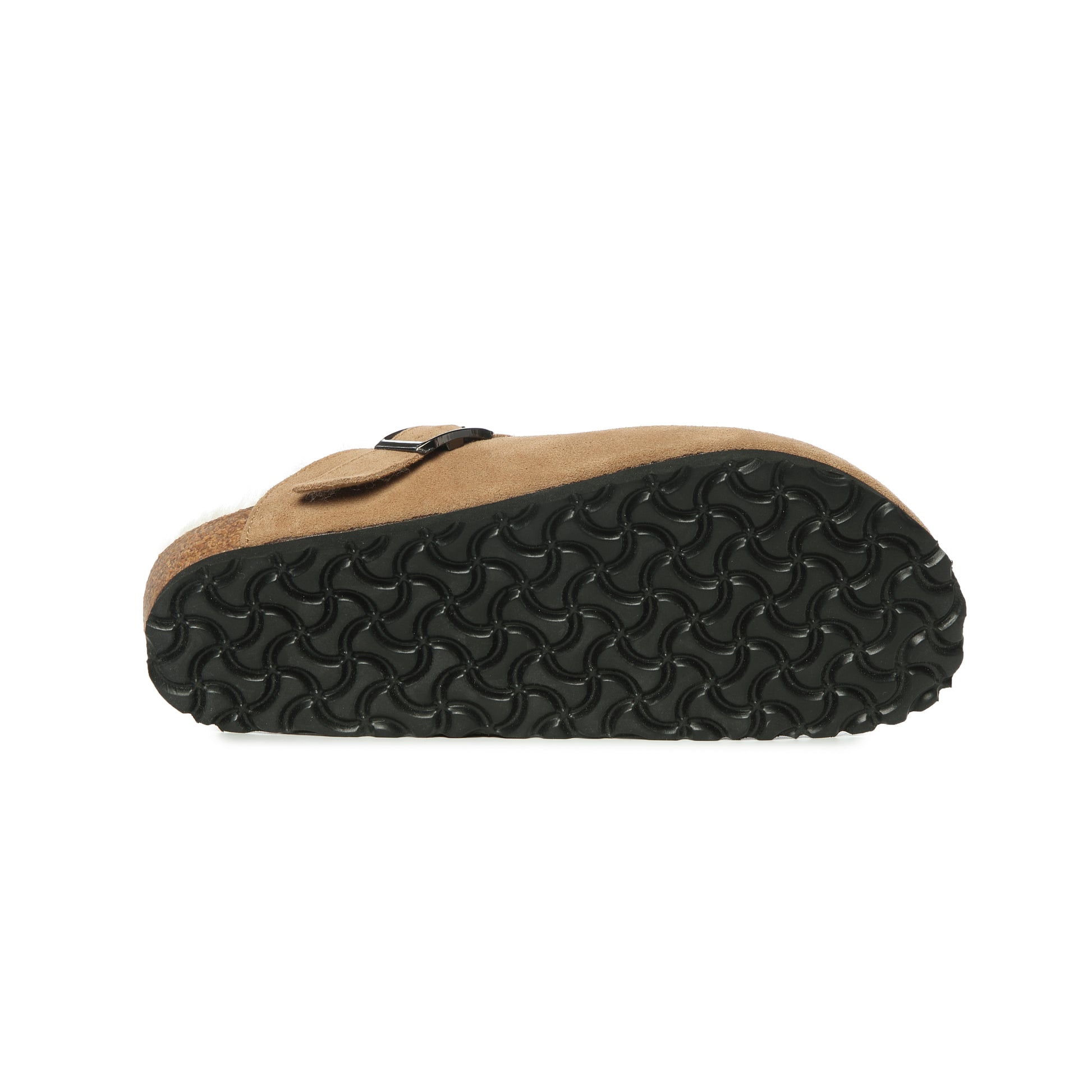 UGG Buckled Strap Wool Suede Clog