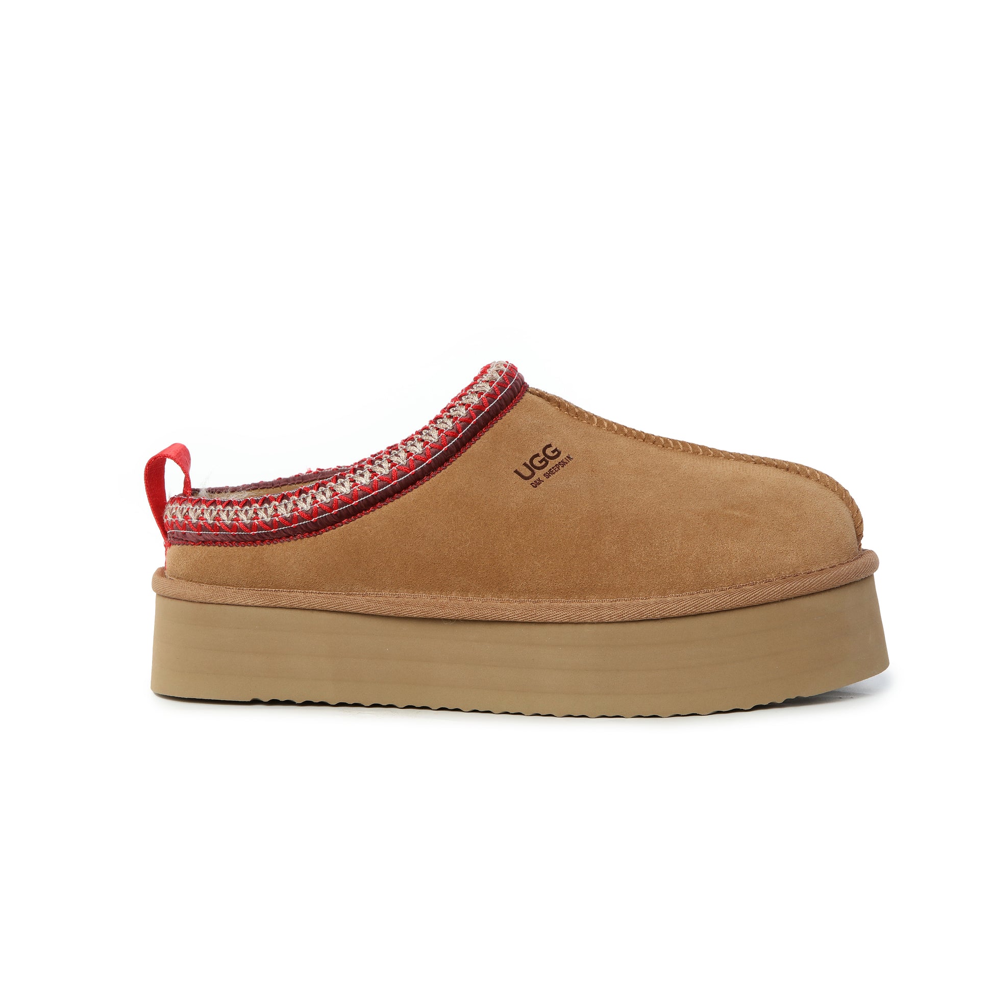 UGG Premium Sheepskin Wool Ankle Platform Slippers