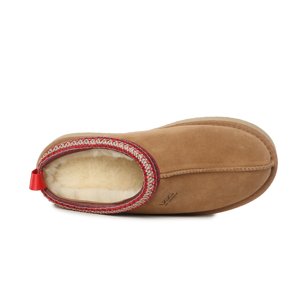 UGG Premium Sheepskin Wool Ankle Platform Slippers - Aussies UGG