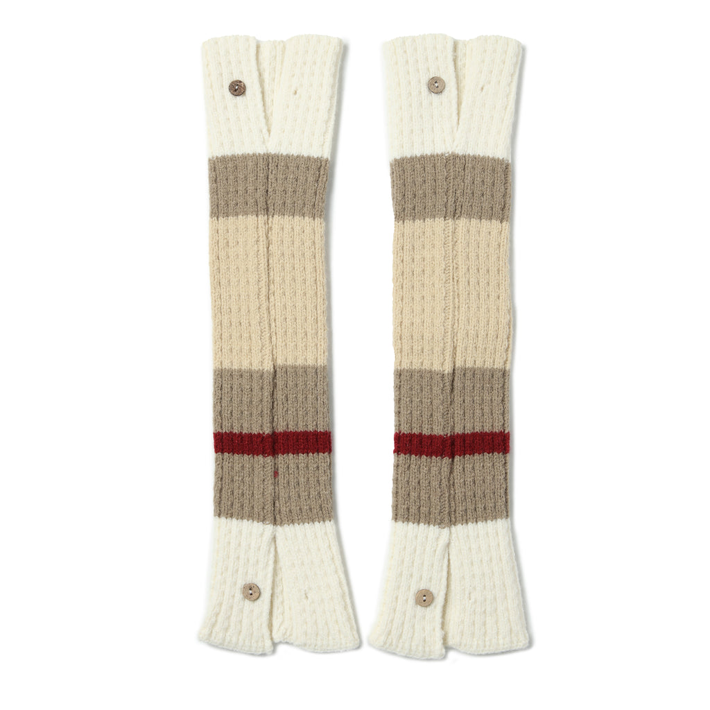 Knitted Striped Leg Warmers