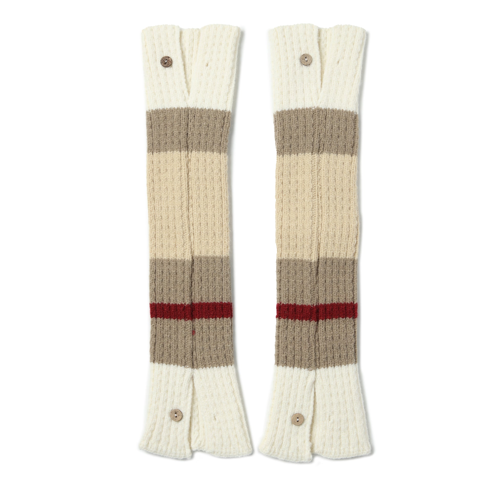 Knitted Striped Leg Warmers