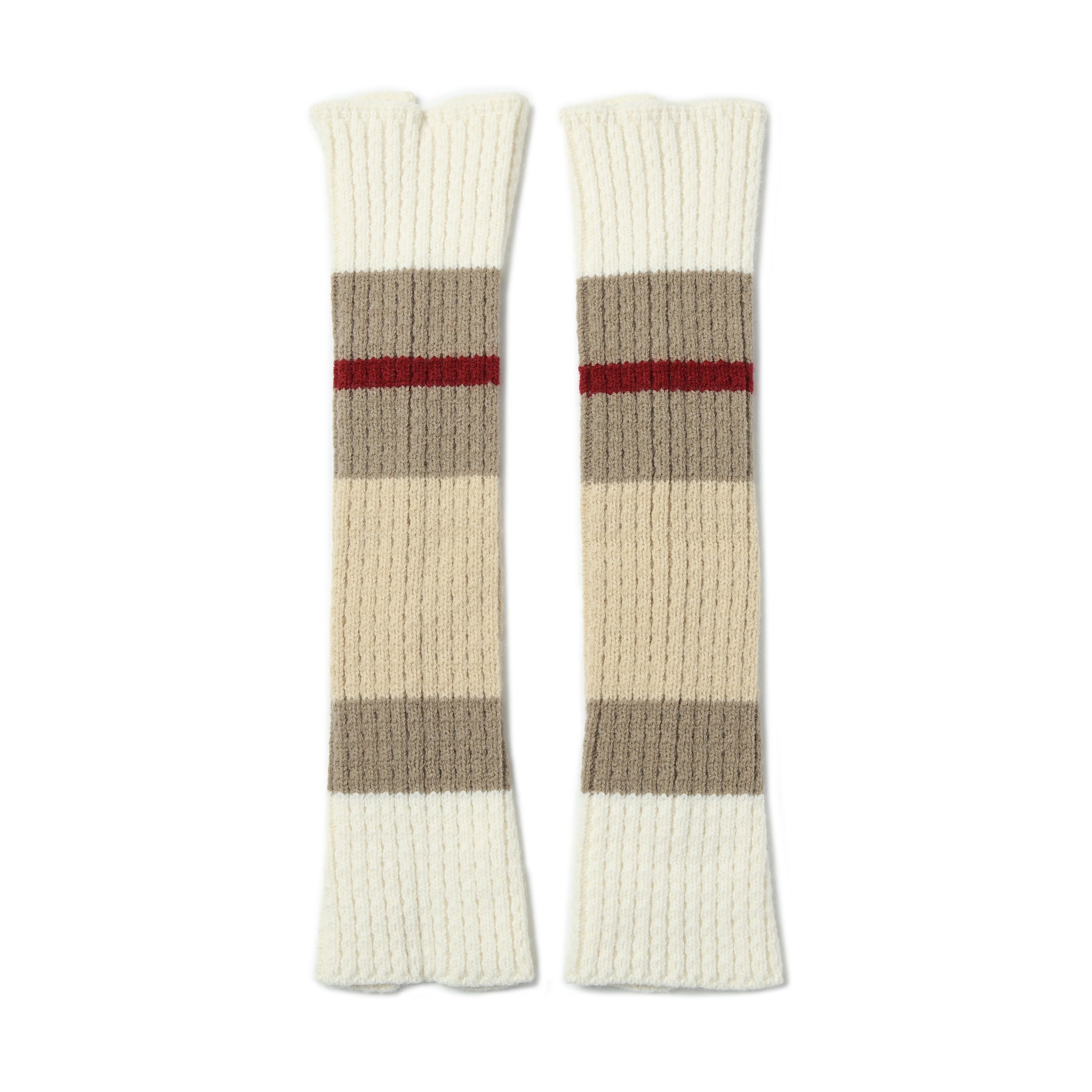 Knitted Striped Leg Warmers