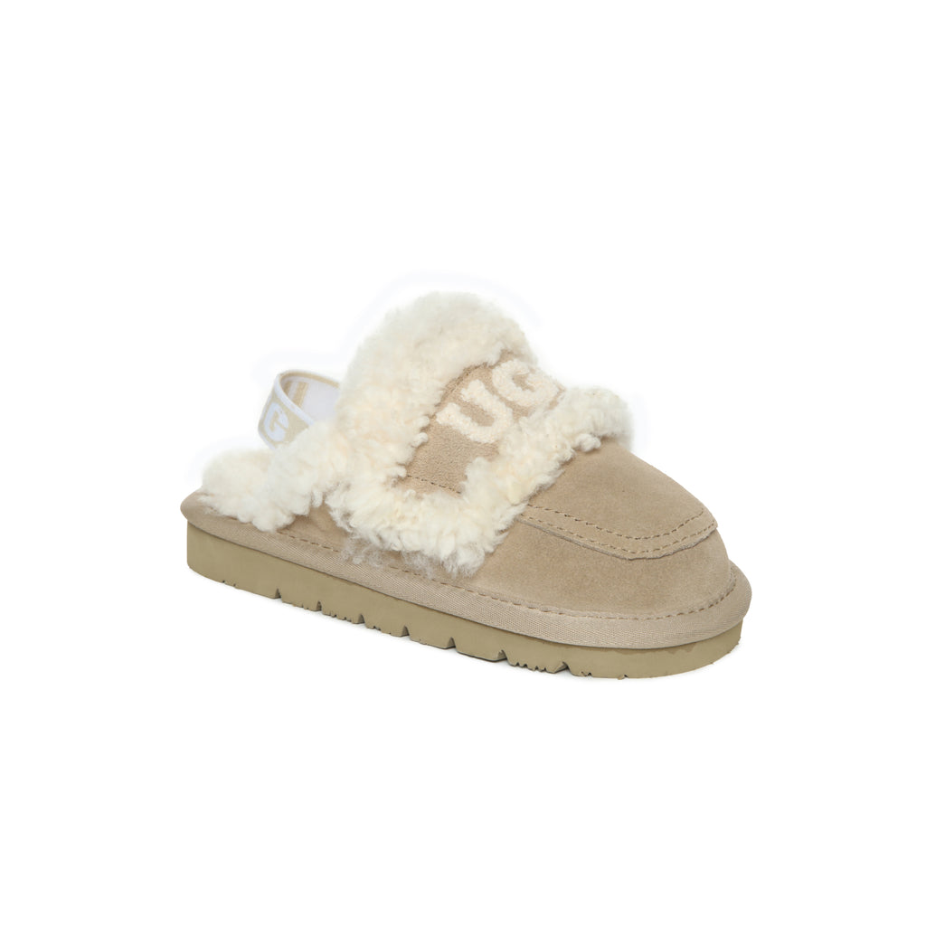 UGG Children Sheepskin Wool Shearling Lined Erin Scuff Slide